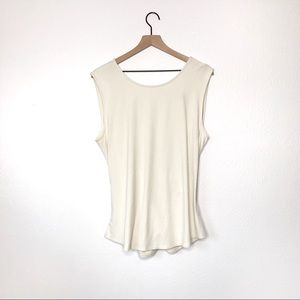 Ann Taylor | White Sleeveless Blouse